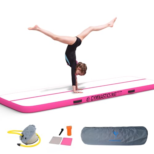 HOEXISUP 10 cm de altura, colchoneta de entrenamiento, longitud 2/3/4/5 m, colchoneta de ejercicio con bomba eléctrica para uso doméstico/parque y agua