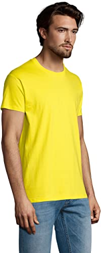 Hombre Camiseta Vintage T-Shirt Gráfico 100% Pure Critic Amarillo