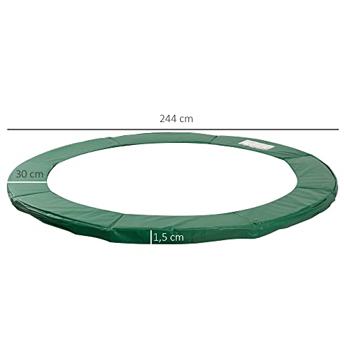 Homcom Cubierta de Proteccion Borde Cama elástica y Trampolines, diámetro ø 244, Color Verde