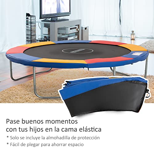 Homcom Cubierta de Proteccion Borde Cama elástica y Trampolines, diámetro ø 305, Color Colorido