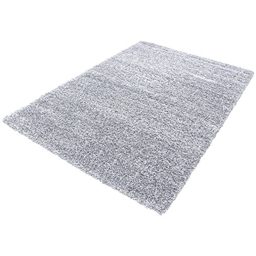 HomebyHome Alfombra Salon Peludo de Pelo Largo Gris Claro 200x290 cm - Alfombras de Habitacion Sala de Estar Modernas Suave y Esponjoso - Alfombras Dormitorio Moqueta Cocina Infantil Rectangular