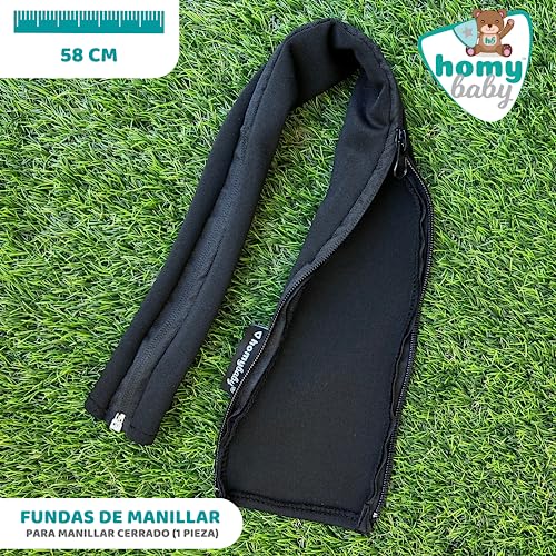 HOMYBABY® Funda manillar carro bebe universal - Funda silla de paseo para manillar - Tejido lavable, resistente y fácil de instalar