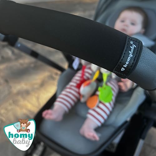 HOMYBABY® Funda manillar carro bebe universal - Funda silla de paseo para manillar - Tejido lavable, resistente y fácil de instalar