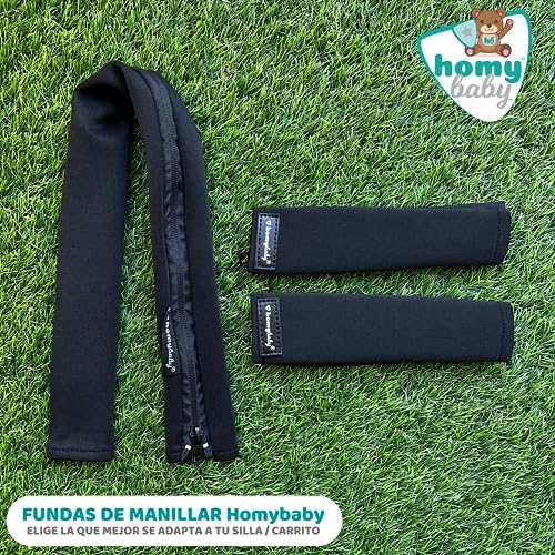 HOMYBABY® Funda manillar carro bebe universal - Funda silla de paseo para manillar - Tejido lavable, resistente y fácil de instalar