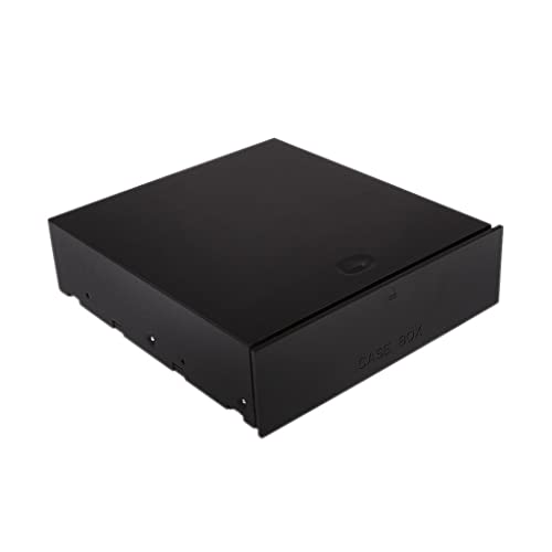 Homyl Caja De Bandeja De Cajones De Almacenamiento De Bahía De Unidad De DVD De Computadora Negra De 5.25 ''