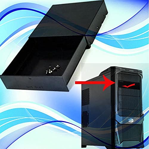 Homyl Caja De Bandeja De Cajones De Almacenamiento De Bahía De Unidad De DVD De Computadora Negra De 5.25 ''