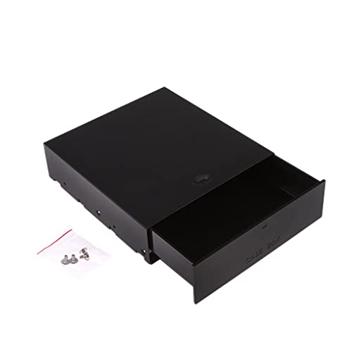 Homyl Caja De Bandeja De Cajones De Almacenamiento De Bahía De Unidad De DVD De Computadora Negra De 5.25 ''