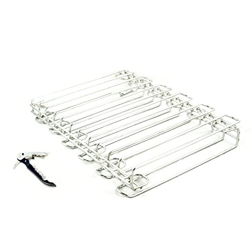 Hostelnovo - Pack de 2 Colgadores de Copas para Techo y Pared - Soporte para Copas de Vino Colgante Ideal para Bar o Restaurante de Acero Inoxidable 18/8, 821/2