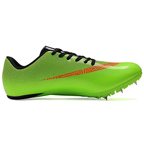 Hozuumo Zapatillas De Atletismo con Clavos, Zapatillas De Pista Y Campo para Hombre, Zapatillas para Carreras De Velocidad (Fluorescente, 41)