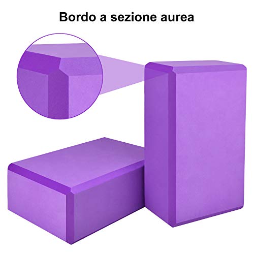 htbakoi Bloque Yoga, Bloques Yoga Block Ladrillo Kit Yoga Accesorios de Espuma EVA (Juego de 4 Piezas)