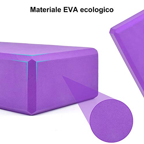 htbakoi Bloque Yoga, Bloques Yoga Block Ladrillo Kit Yoga Accesorios de Espuma EVA (Juego de 4 Piezas)