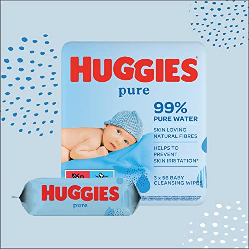 Huggies Toallitas Pure para Bebé, 99% agua, 675 toallitas (12 packs de 56 toallitas)