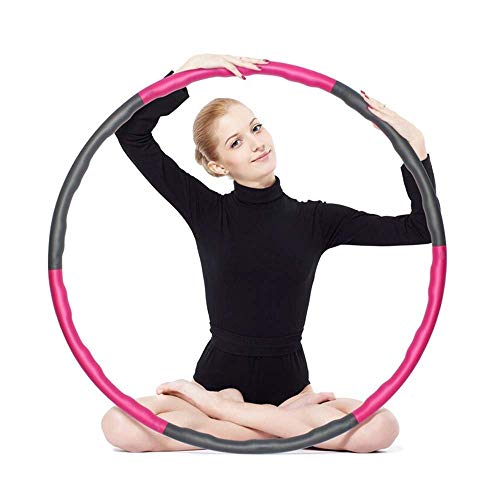 Hula Hoop ponderado Adulto Pérdida de Peso Ejercicio en casa Entrenador de Abdominales Chica del Hula Hoop 8 Secciones Interior Oficina Quemar Grasa 1KG Accesorios de Fitness Barato