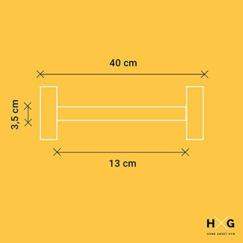 HxG.Mancuerna hexagonal de 27,5kg ergonómica con empuñadura de cromo y revestimiento de caucho que evita daños en el suelo. Tu casa es tu gimnasio. 1 Unidad.