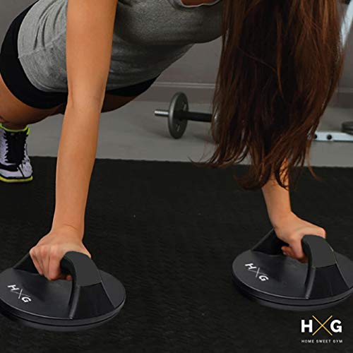 HxG.Soporte para flexiones con rotación para mayor ejercicio PUSH UP BARS rotatorias, barras agarres suelo para flexion Tu casa es tu gimnasio