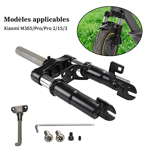 HYGJ TMOM - Amortiguador delantero de suspensión para Xiaomi M365/Pro/Pro 2/1S Scooter eléctrico Kit horquilla delantera suspensión + guardabarros delanteros + soporte pie accesorio para patinete