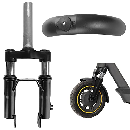 HYGJ TMOM - Amortiguador delantero de suspensión para Xiaomi M365/Pro/Pro 2/1S Scooter eléctrico Kit horquilla delantera suspensión + guardabarros delanteros + soporte pie accesorio para patinete