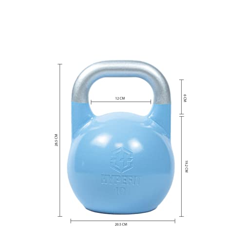 HYPEFIT Kettlebell 10 Kg de Competición | Pesa Rusa Kettlebell de 4 Kg a 32 Kg | Ideal para Fisicoculturismo | Pesas para Crossfit - Entrenamientos de Fuerza Musculatura y Core