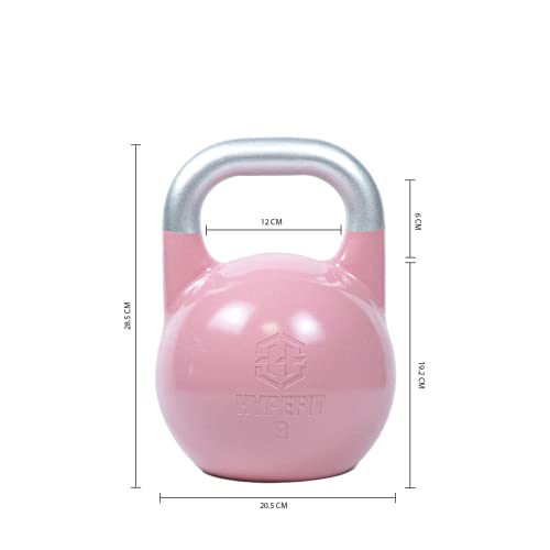 HYPEFIT Kettlebell 8 Kg de Competición | Pesa Rusa Kettlebell de 4 Kg a 32 Kg | Ideal para Fisicoculturismo | Pesas para Crossfit - Entrenamientos de Fuerza Musculatura y Core