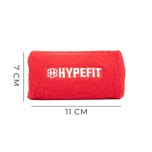 HYPEFIT Muñequeras de protección para Entrenamiento con Kettlebell - Pesa Rusa. Ideal Protección muñeca y antebrazo de Impactos Durante el Entrenamiento Gracias a la Placa de Gran Resistencia. (Rojo)