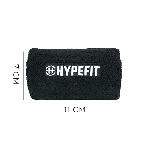 HYPEFIT Muñequeras de protección para Entrenamiento con Kettlebell - Pesa Rusa. Ideal Protección muñeca y antebrazo de Impactos Durante el Entrenamiento Gracias a la Placa de Gran Resistencia. (Negro)