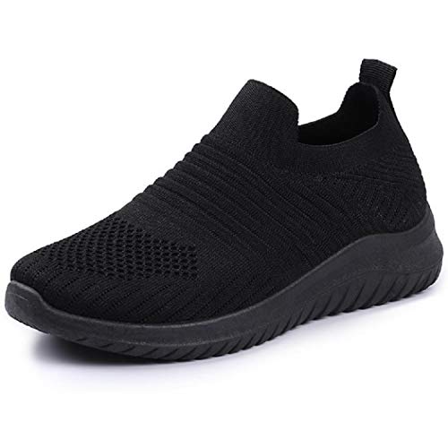 IDEAL ONLINE Zapatos deportivos para caminar para mujer, transpirables, ligeros, amortiguadores de golpes, para deportes cruzados, Black, 41 EU