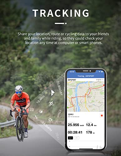 iGPSPORT iGS320 Computadora de Bicicleta Ciclocomputador 72 Horas Batería de Duración Ordenador para Bicicleta Pantalla de 2,4’’ Autobacklight No-Air-Gap Impermeable IPX7 Sensores BLE5.0/Ant+