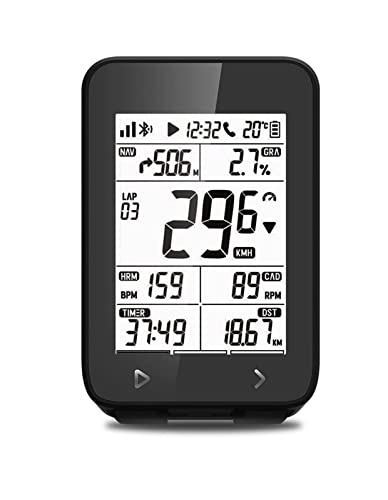 iGPSPORT iGS320 Computadora de Bicicleta Ciclocomputador 72 Horas Batería de Duración Ordenador para Bicicleta Pantalla de 2,4’’ Autobacklight No-Air-Gap Impermeable IPX7 Sensores BLE5.0/Ant+