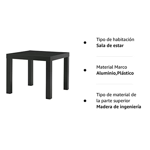 Ikea Lack - Mesa auxiliar (55 x 55 cm), color negro