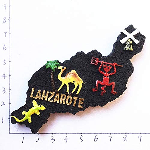 Imán de nevera 3D de Lanzarote España para regalo turístico, decoración para el hogar y la cocina, imán de nevera Lanzarote España