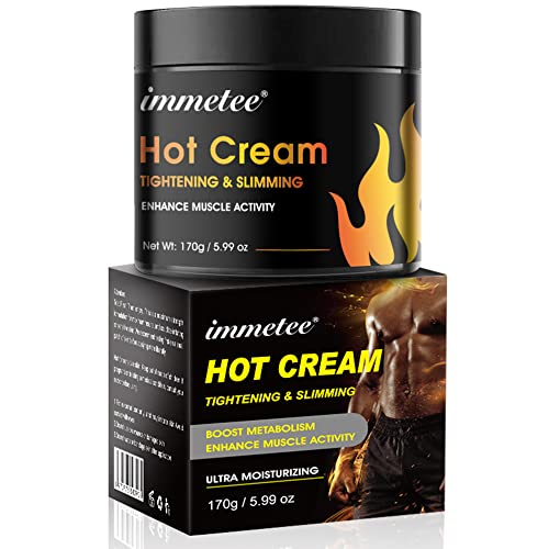 immetee Crema Quema Grasa Abdominal,Crema Reductora Abdomen Mujer Hombre,Potenciador de Entrenamiento para Moldear Cintura, Abdomen y Gluteos,Hot Cream,crema anticelulitica.170g