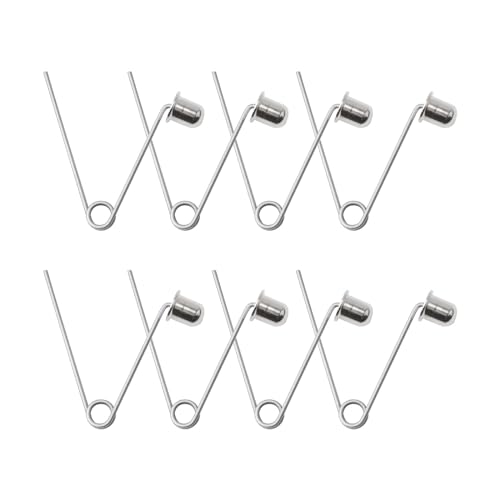 INCREWAY Clips para poste de tienda de campaña, 8 clips de resorte de remo de kayak, clips de resorte de acero al carbono para camping, kayak, remo, tienda de campaña, botón de 8 mm