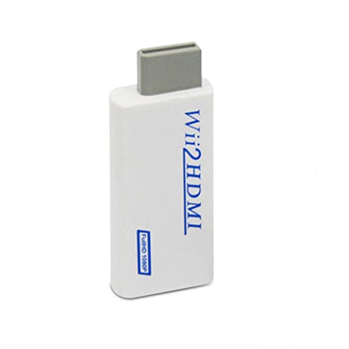 INF Adaptador de Wii a HDMI, adaptador convertidor de Wii a HDMI 720/1080P HD con salida de audio de 3,5 mm, convertidor de Wii a HDMI para Wii Monitor Beamer TV (blanco)