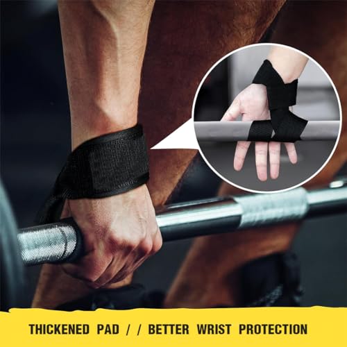 INGJIA Straps Powerlifting - Complemento para el Gimnasio - Accesorios para Gym - Lifting Straps - Agarraderas Gimnasio - Peso Muerto