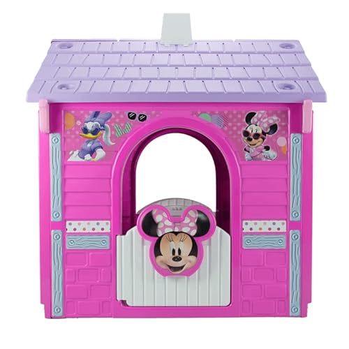 INJUSA - Casa de Juguete Minnie Mouse Color Rosa con 2 Puertas de Acceso y 2 Ventanas Recomendado para Niños +3 Años