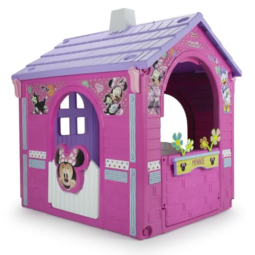 INJUSA - Casa de Juguete Minnie Mouse Color Rosa con 2 Puertas de Acceso y 2 Ventanas Recomendado para Niños +3 Años