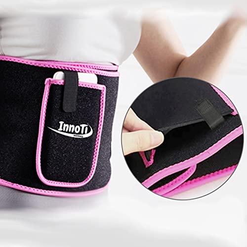 InnoTi Faja Reductora Adelgazante de Neopreno para Mujer y Hombre-Cinturón Lumbar Reductor de Cintura y Abdomen para Gimnasio, Fitness y Deporte-Faja Lumbar Abdominal con Efecto Sauna