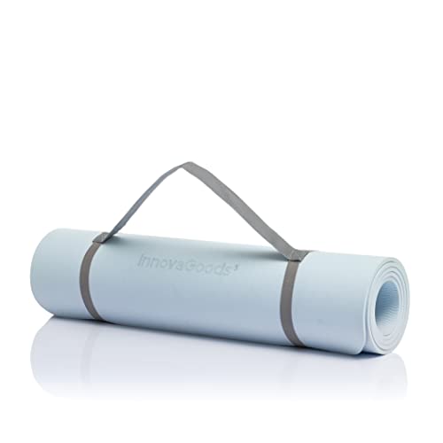 InnovaGoods esterilla pilates, yoga mat incluye lineas de posición corporal y correa stretch fácil transporte, ideal para realizar deporte en casa esterilla yoga antideslizante, TPE ecologico