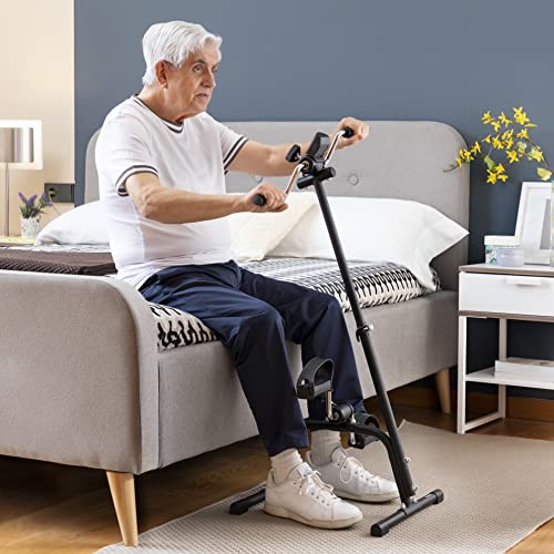 InnovaGoods® Pedaleador Dual para Brazos y Piernas Multifunción con Contador Digital LCD y Altura Regulable - Ideal para Personas Mayores y con Movilidad Reducida - Portátil y Fácil de Usar.