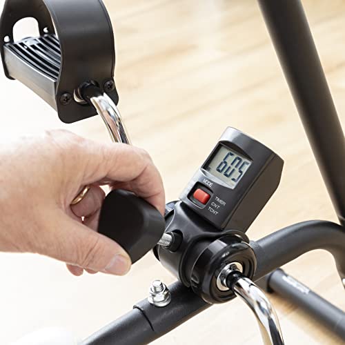 InnovaGoods® Pedaleador Dual para Brazos y Piernas Multifunción con Contador Digital LCD y Altura Regulable - Ideal para Personas Mayores y con Movilidad Reducida - Portátil y Fácil de Usar.