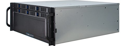 Inter-Tech 4U-4408 Estante Negro, Plata - Caja de Ordenador (Estante, Servidor, Acero, Negro, Plata, ATX,EATX,EEB,Mini-ITX,uATX, 4U)