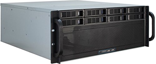 Inter-Tech 4U-4408 Estante Negro, Plata - Caja de Ordenador (Estante, Servidor, Acero, Negro, Plata, ATX,EATX,EEB,Mini-ITX,uATX, 4U)