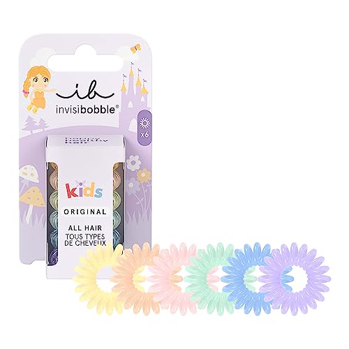 Invisibobble Kids gomas de pelo niña de colores Original Candyland x6 - Gomas pelo bebe que no lastima el pelo niña - Coletero pelo niña en espiral sin tirones