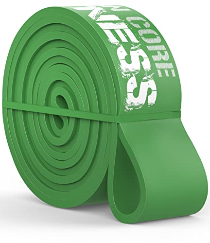 Iron Core Fitness Bandas de Resistencia física para dominadas, Gimnasia, Levantamiento de Pesas, Yoga, Crossfit, Boxeo y Flexiones, Libros electrónicos y Tabla de Ejercicios incluidos Verde XL