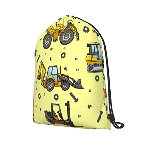 IUBBKI Mochila con cordón impermeable con diseño de girasoles de caballo, bolsa de cuerda resistente al agua, bolsa de deporte, bolsa de gimnasio, maquinaria de equipo pesado, Como se muestra en la