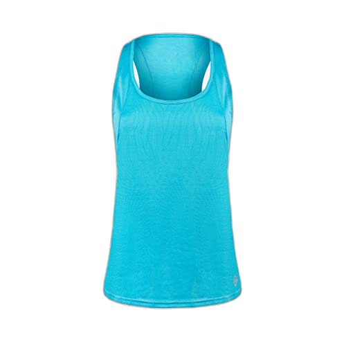 Izas- Camiseta Técnica Mujer con Tecnología Dry Fit - Camiseta Deportiva de Tirantes con Hydrospeed que Expulsa el Sudor a la Superficie y Mantiene Seca la Piel - Creus TT Color Turquesa - Talla XL