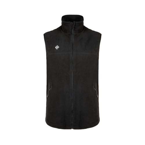 Izas - Chaleco de Forro Polar para Hombre - Chaqueta sin Mangas con Cuello Alto - Forro Polar de Invierno Ligero y Secado Rápido - Ideal para Actividades al Aire Libre - Padru Vest Negro - M