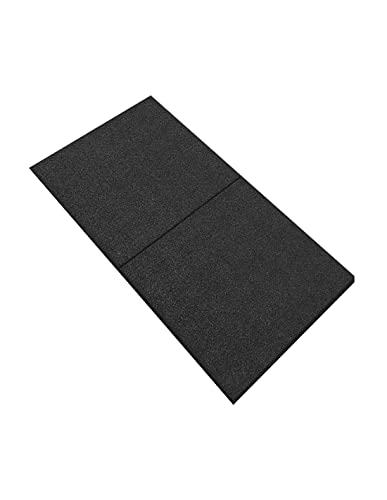 JARDIN202 - Loseta de Caucho Antivibración | Especial para Exterior y Gimnasios | Suelos Infantiles | Fitness | 100 x 100 x 1,5 cm (Negra)