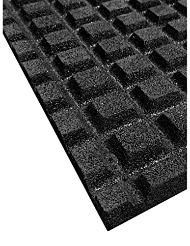 JARDIN202 - Loseta de Caucho Antivibración | Especial para Exterior y Gimnasios | Suelos Infantiles | Fitness | 100 x 100 x 1,5 cm (Negra)