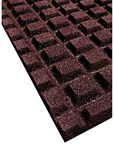 JARDIN202 - Loseta de Caucho Antivibración | Especial para Exterior y Gimnasios | Suelos Infantiles | Fitness | 50 x 50 x 1,5 cm (Roja)